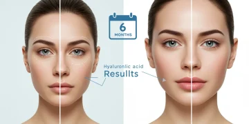 Mujer joven con piel radiante y sin arrugas, simbolizando los resultados a los 6 meses de tratamientos estéticos.