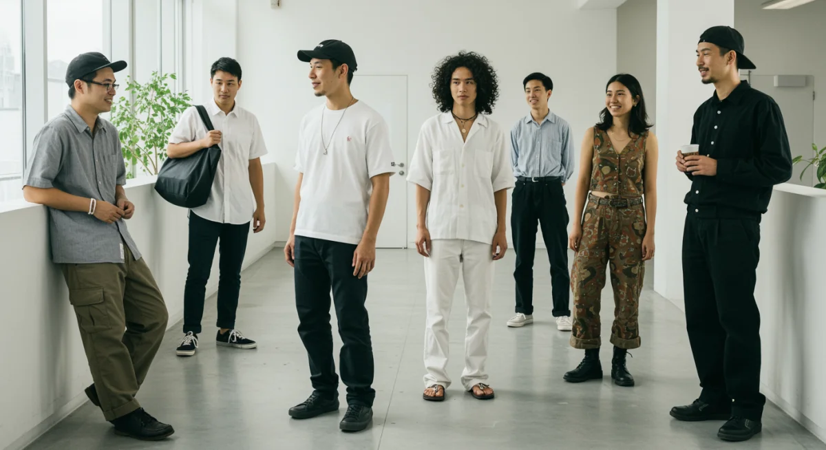 Grupo de personas con diversos estilos personales, celebrando la individualidad en la moda.