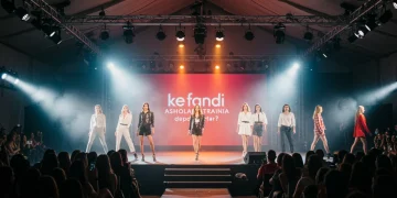 Patrocinar Eventos de Moda en España: ROI del 18% para 2025 Modelos desfilando en un evento de moda en España, con logotipos de patrocinadores visibles.