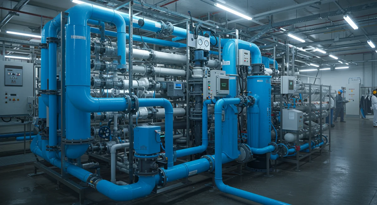 Sistema de reciclaje de agua innovador en una fábrica textil española, demostrando eficiencia hídrica.