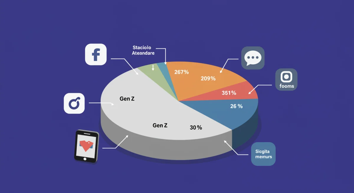 Gráfico de segmentación de audiencia joven para eventos de moda en España.