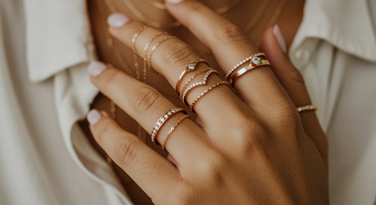 Detalle de joyería minimalista en España