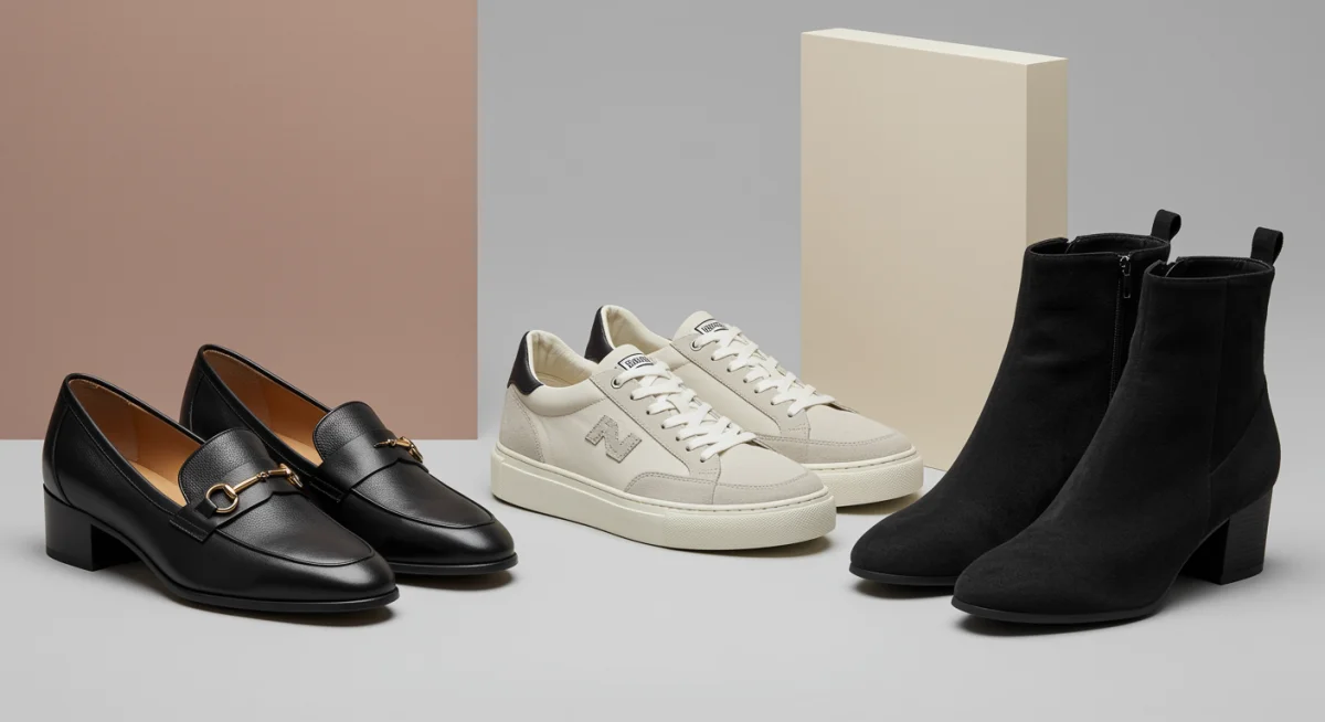 Colección de cuatro tipos de calzado esencial para el estilo personal en 2025.