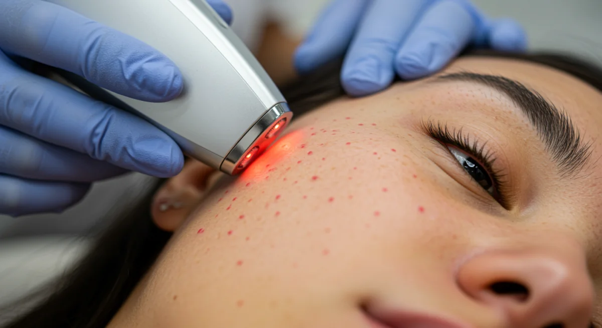 Tratamiento facial con láser fraccionado de última generación para el rejuvenecimiento de la piel.