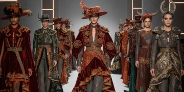 Modelos presentando las colecciones de otoño/invierno 2026 de diseñadores españoles en una pasarela.
