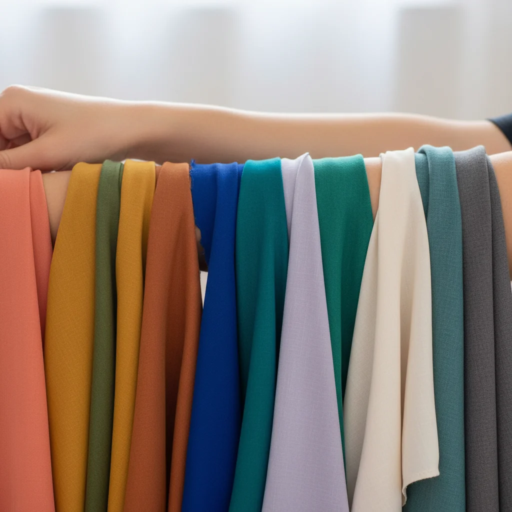 Primer plano de diferentes tonos de piel junto a muestras de color para análisis