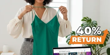 Mujer vendiendo ropa de segunda mano en plataformas españolas